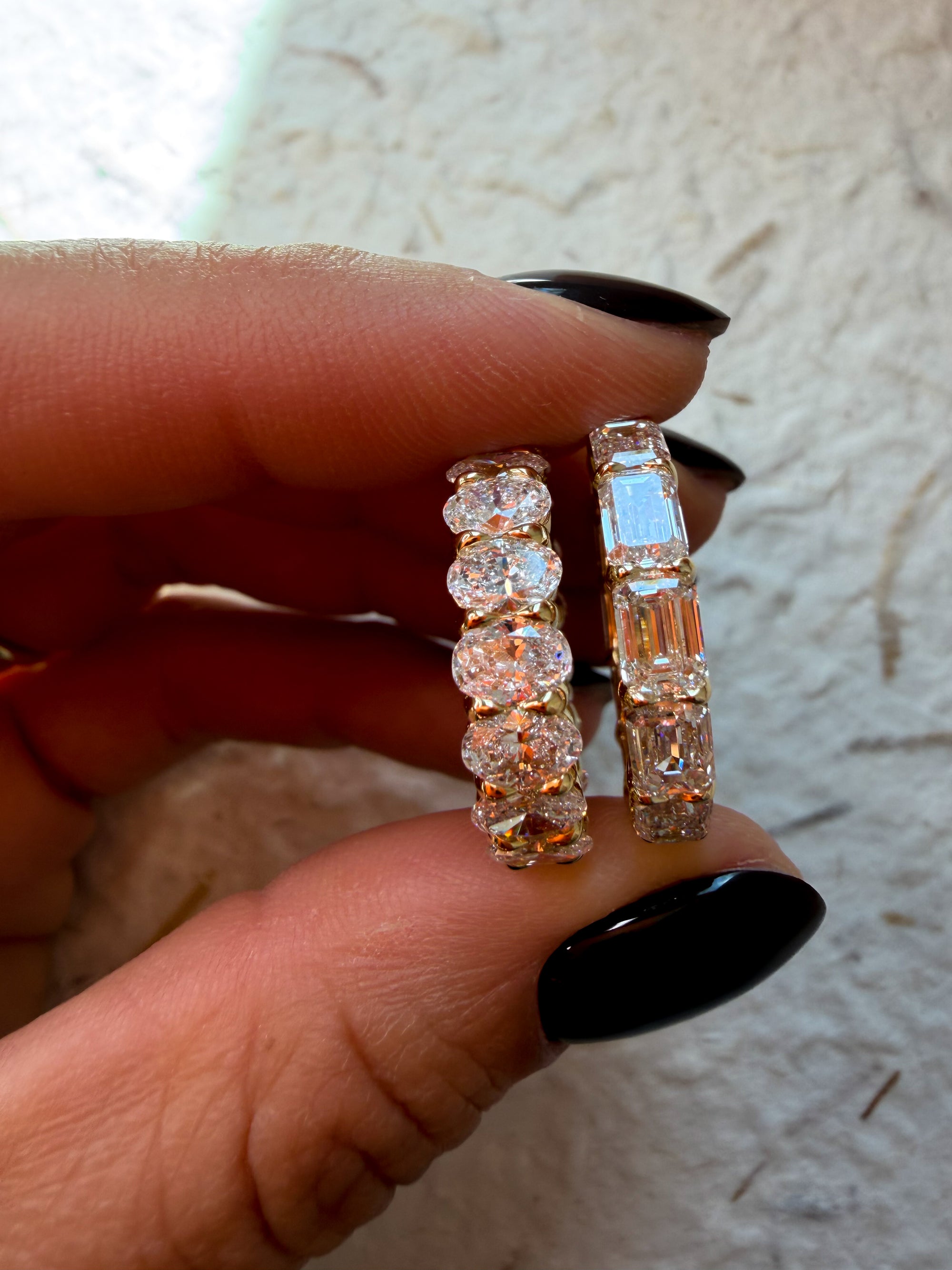 The Iconic Horizontal Emerald Eternity Band