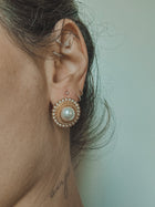 Luxe Pearl Halo Studs