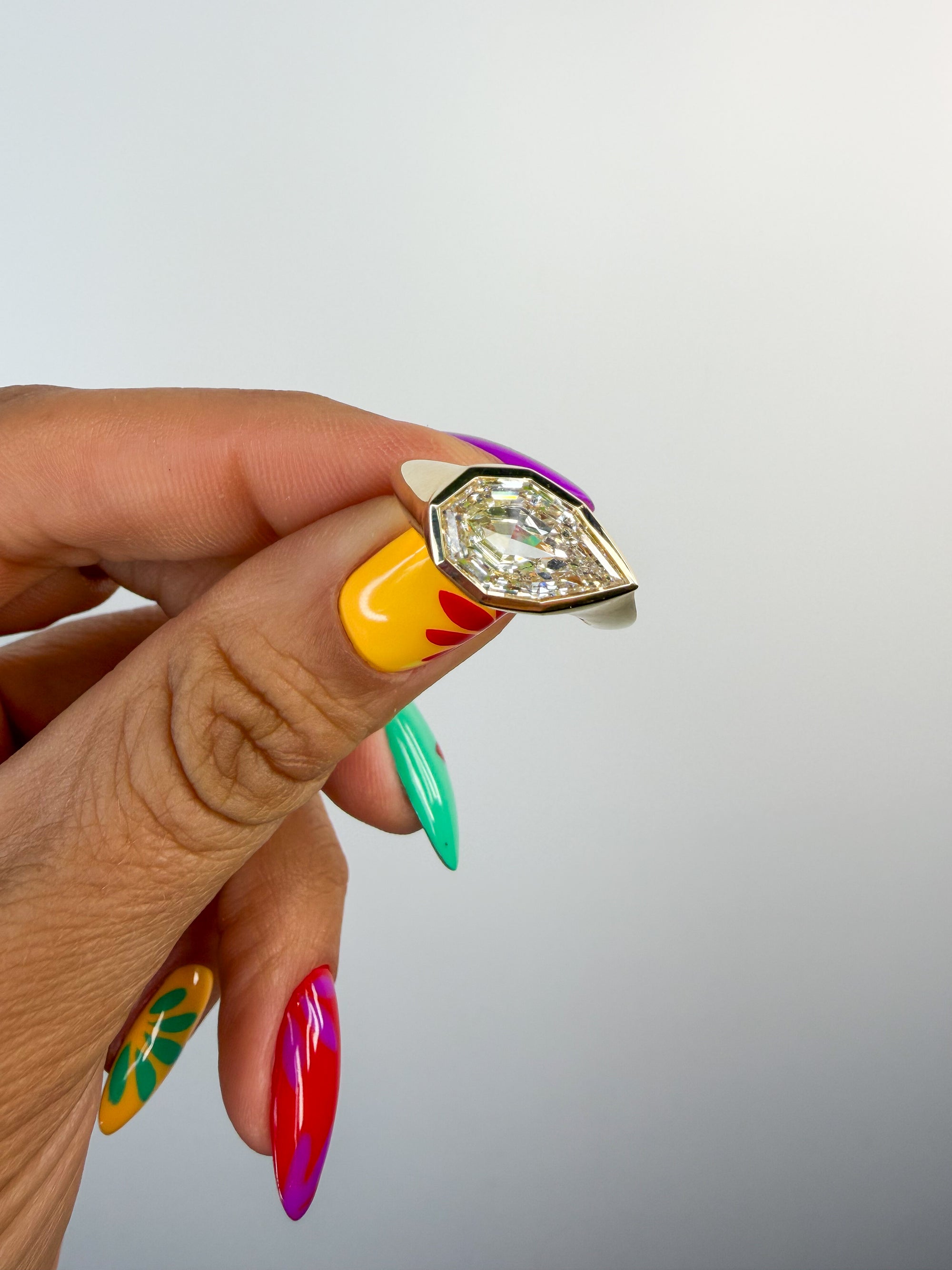 The Vesper East-West Pear Ring