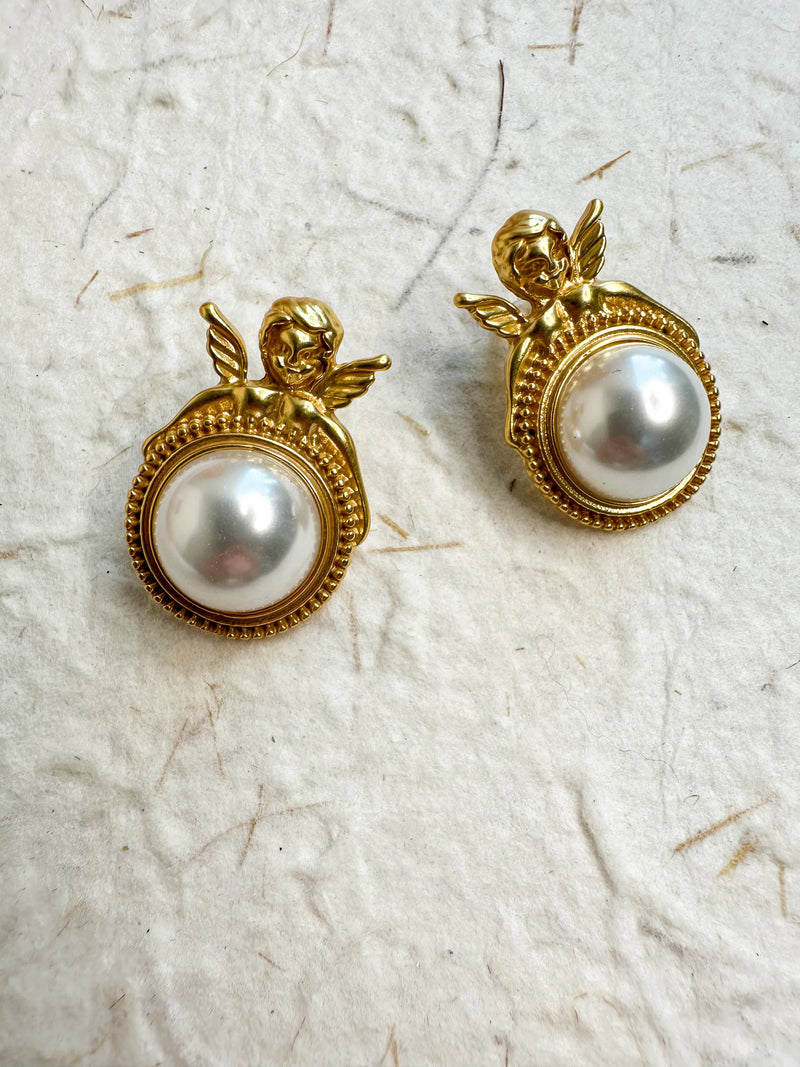 Cherub Pearl Earrings
