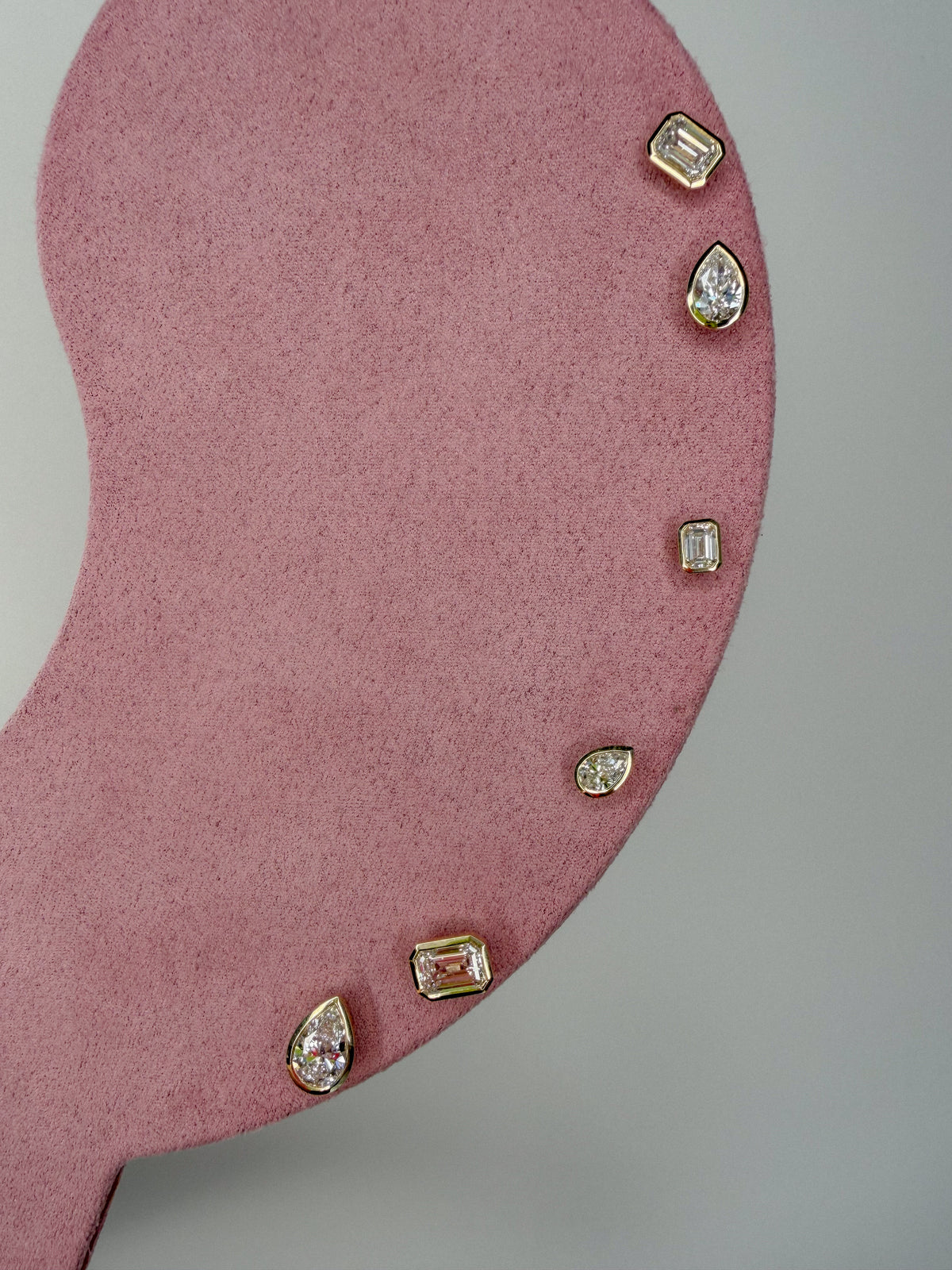 The Little Bezel Pear Studs