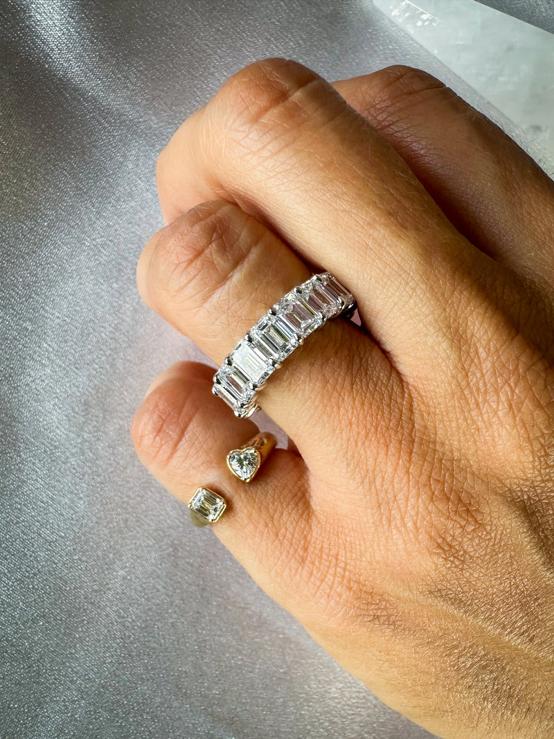 The Icon Emerald Eternity Band