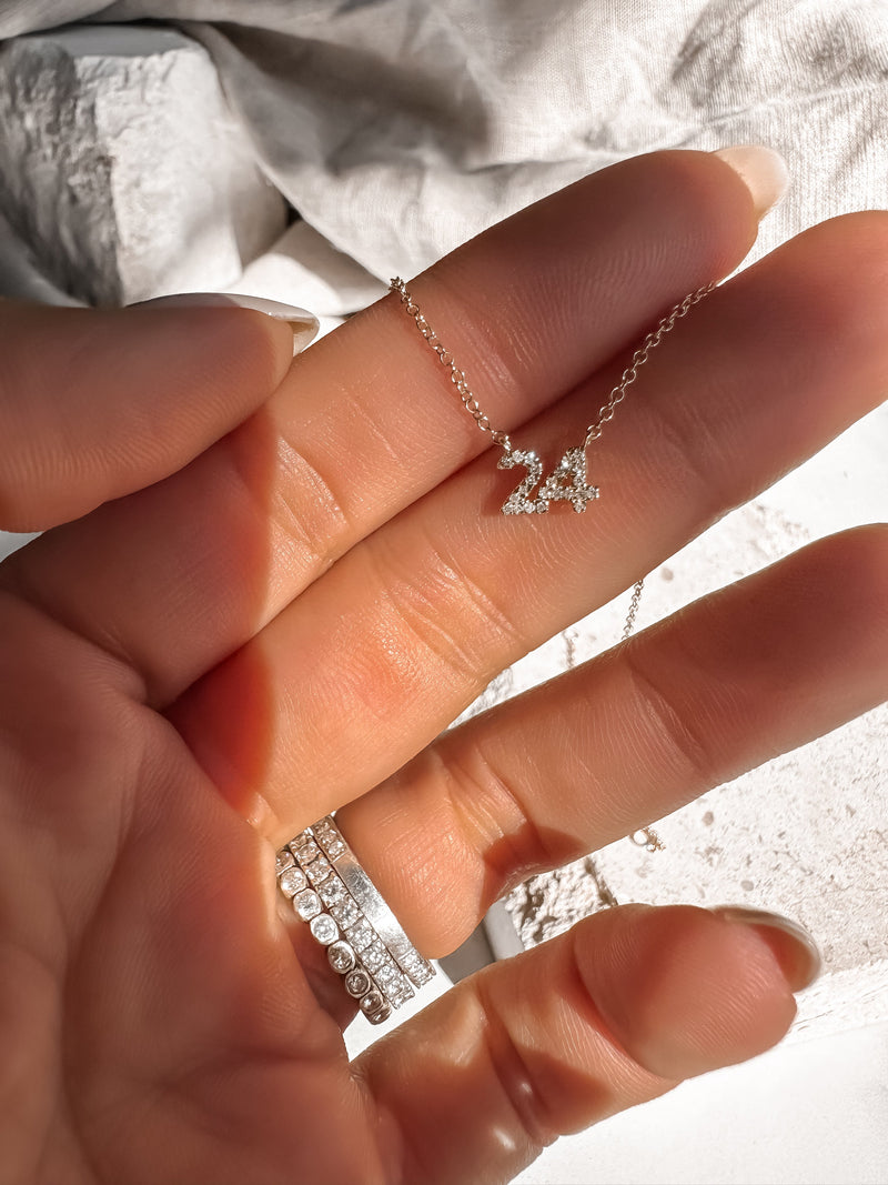 Nano Diamond Number Necklace
