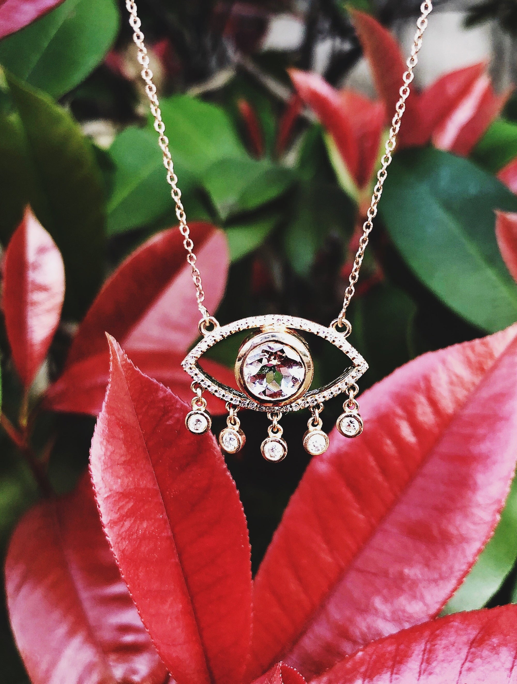 Diamond Eye Shaker Necklace
