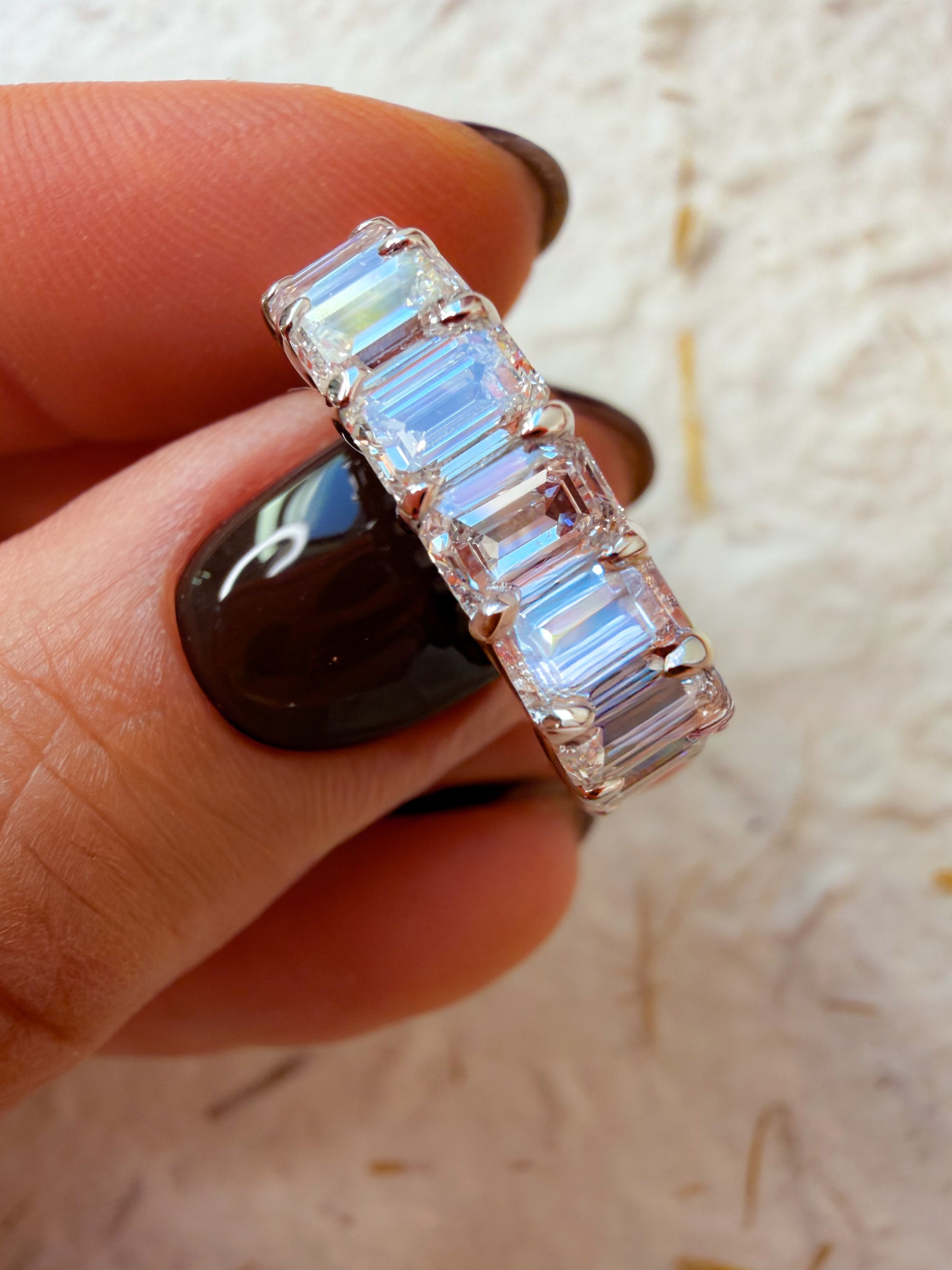 The Icon Emerald Eternity Band