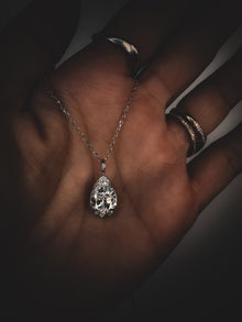 Georgian Pear Pendant Necklace