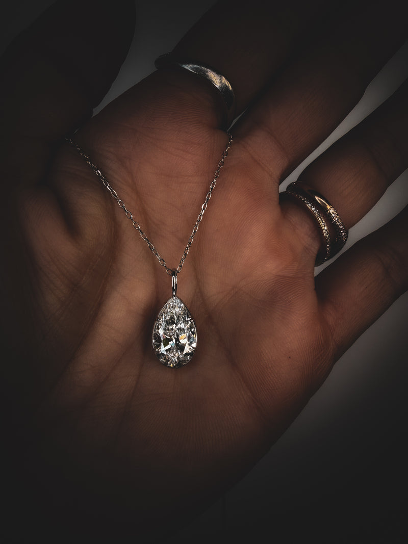 Georgian Pear Pendant Necklace