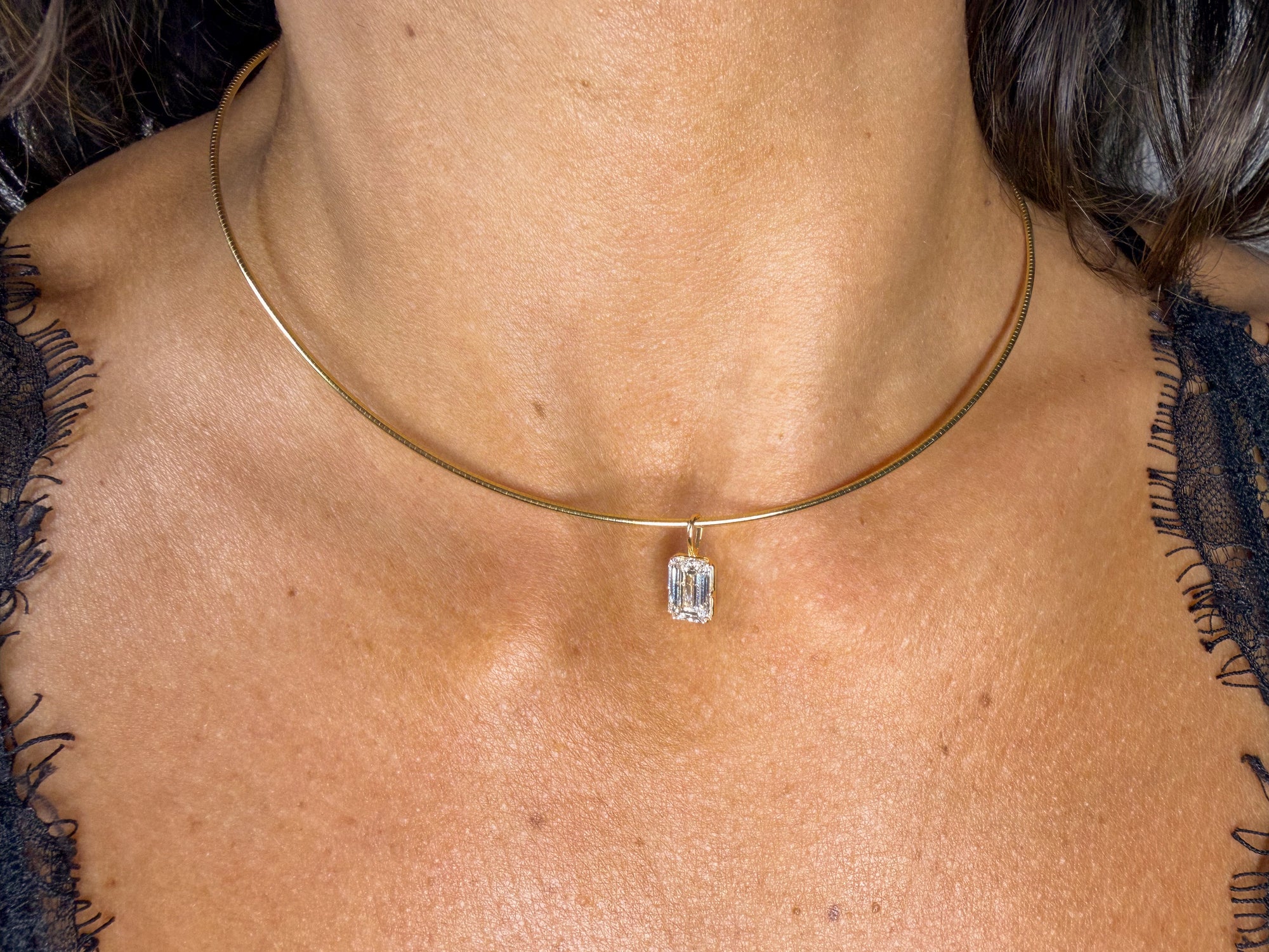 Georgian Emerald Pendant Necklace
