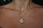 Crystal Gold Shell Necklace