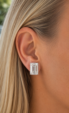 The Monarch Set - Emerald Cut 12ctw Diamond Studs