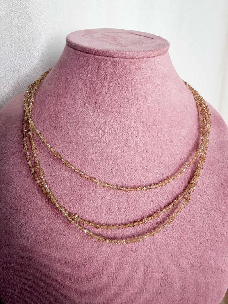 Champagne Spark Herkimer Necklace