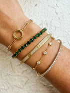 Green Tennis Bracelet
