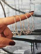 Diamond Shaker Hoop Earrings