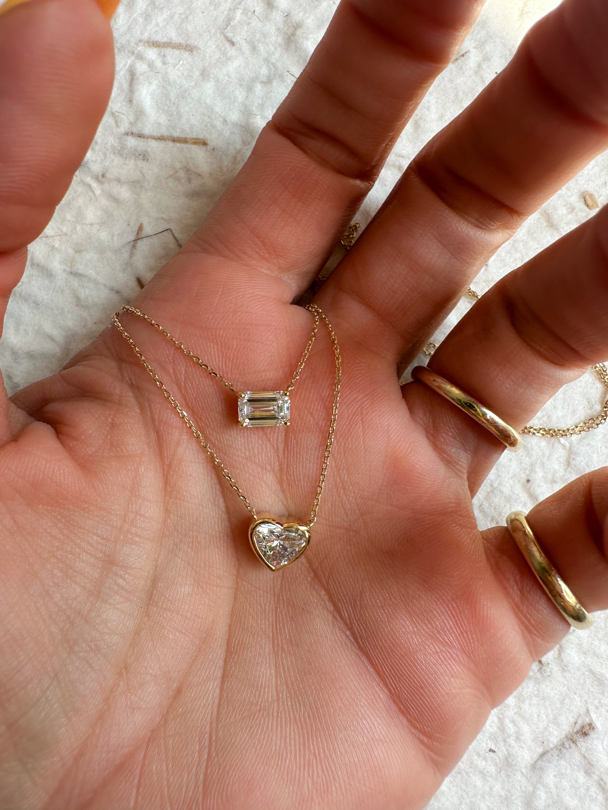 The Rebel Bezel Heart Necklace