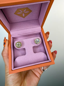 Round Bezel Diamond Studs