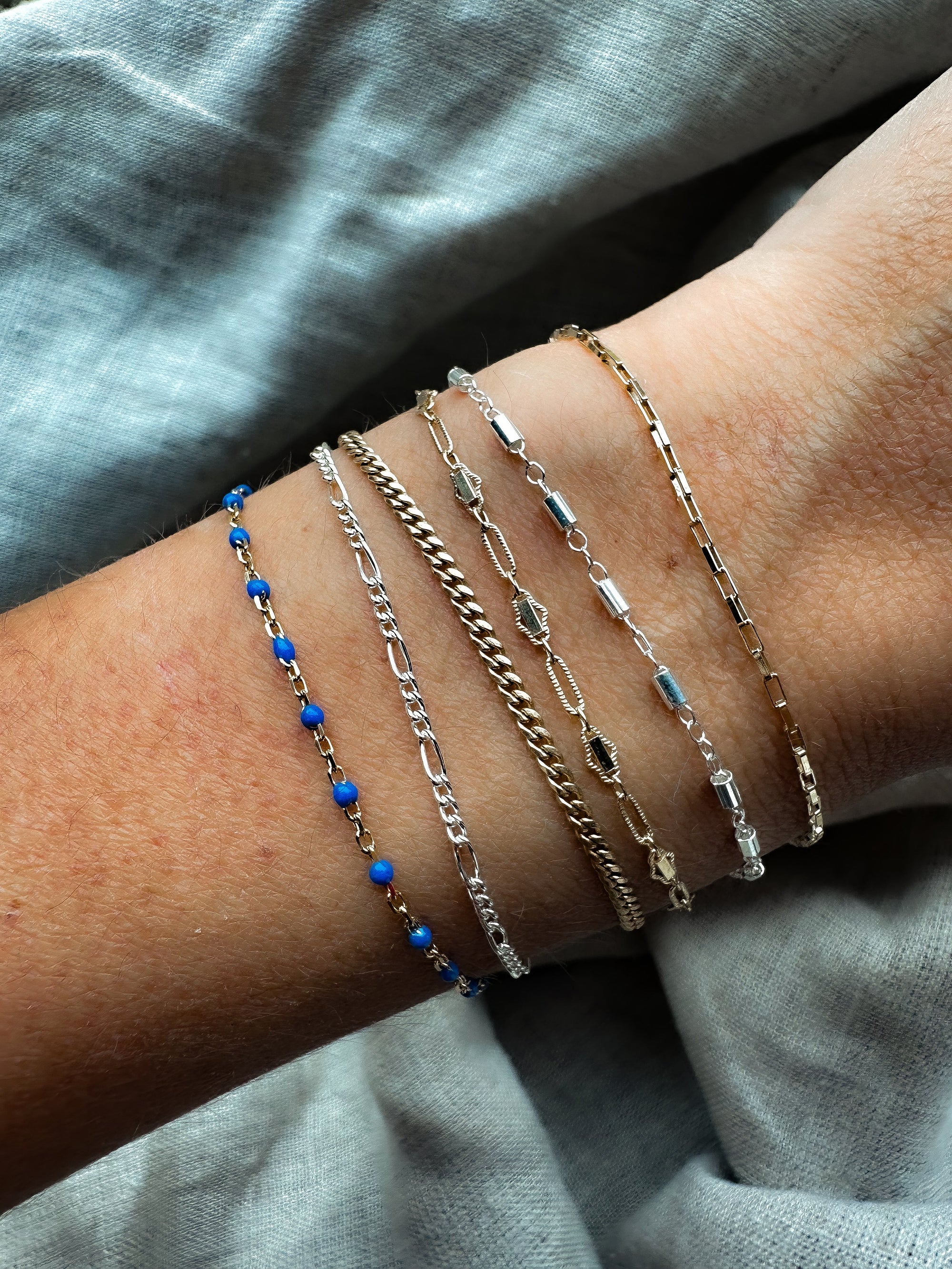 Italian Enamel Chain Bracelets