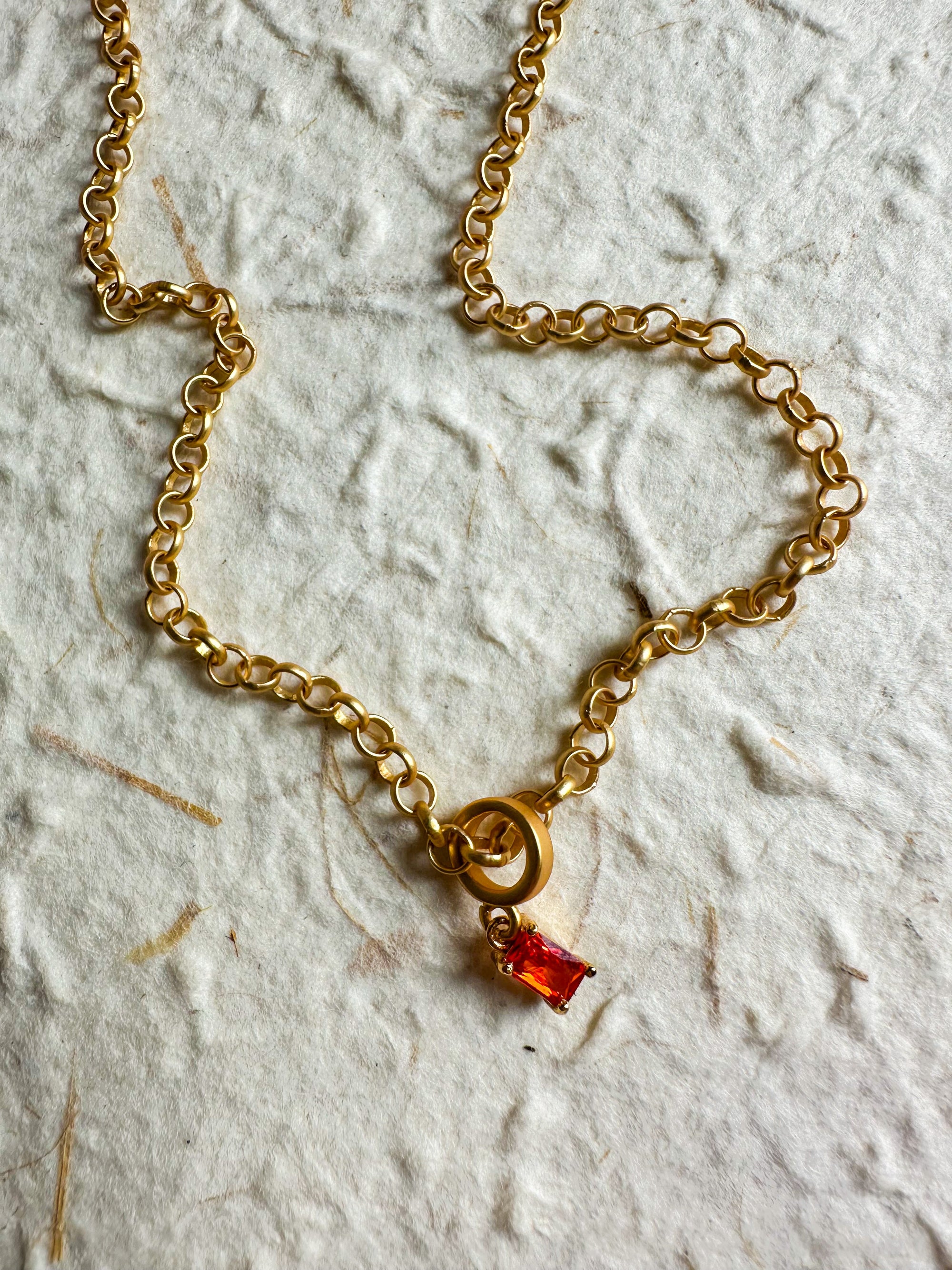 Orange Twist Necklace