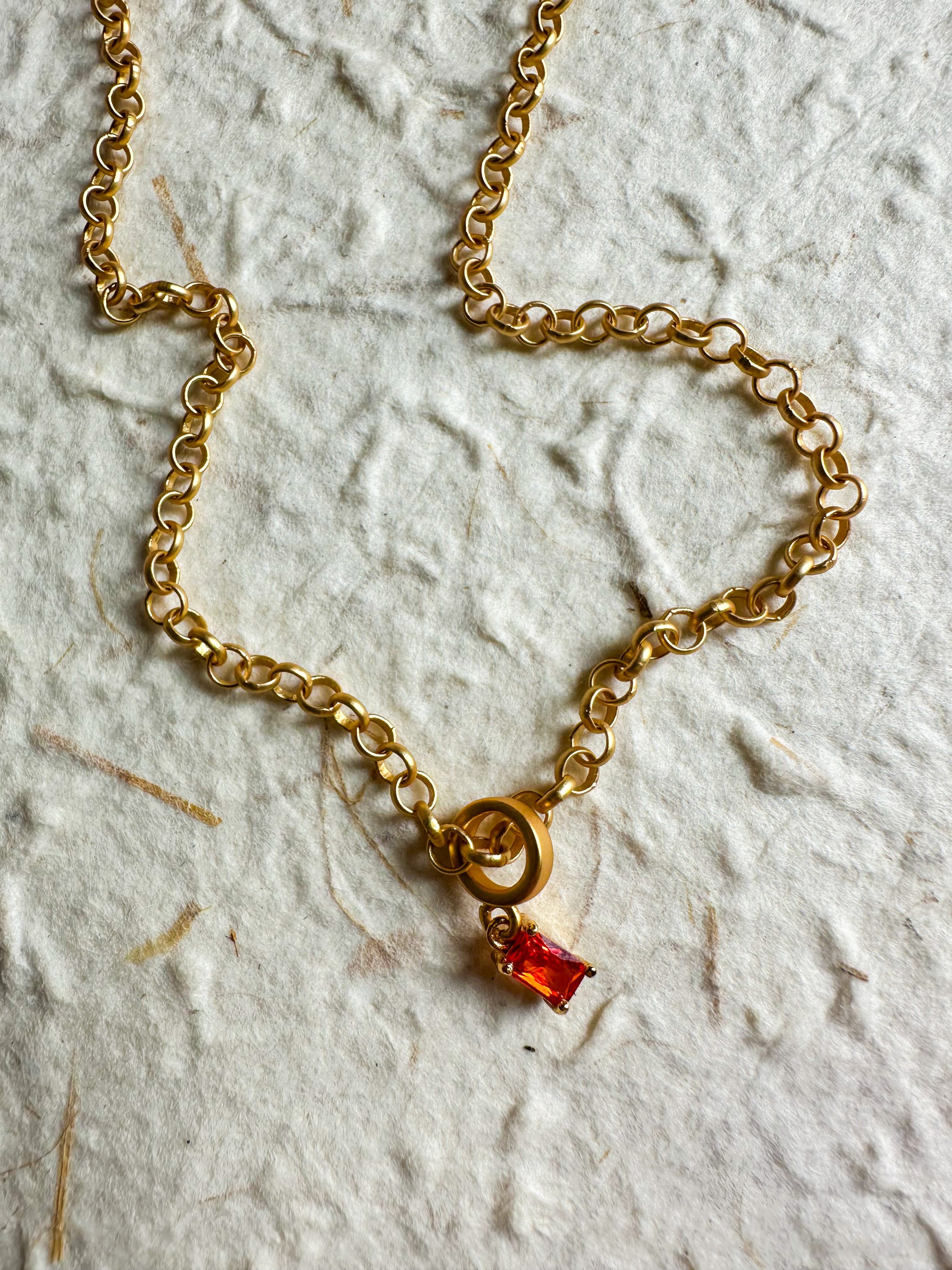 Orange Twist Necklace
