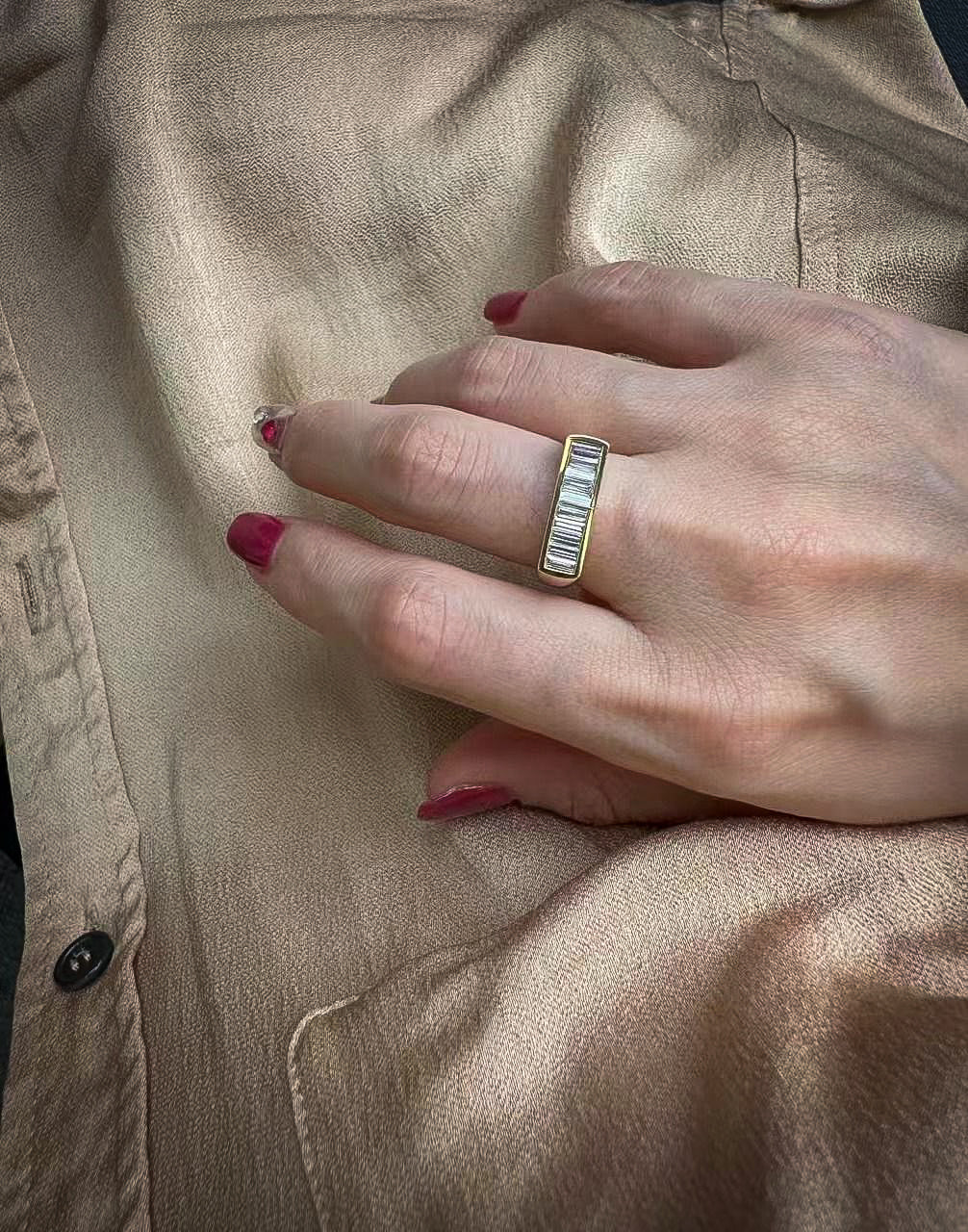 The Bar Baguette Ring