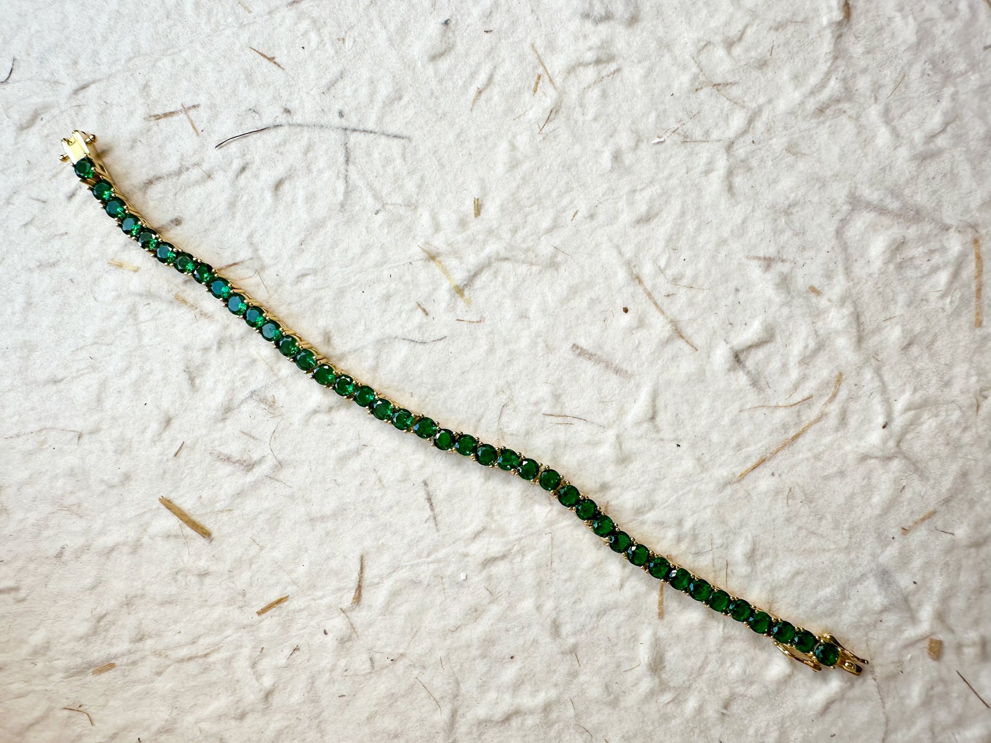Green Tennis Bracelet