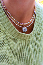 Rainbow & Diamond Tennis Necklace