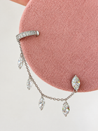 Floating Marquise Diamond Cuff Earring
