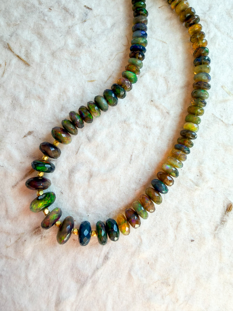 Midnight Fire Opal Necklace