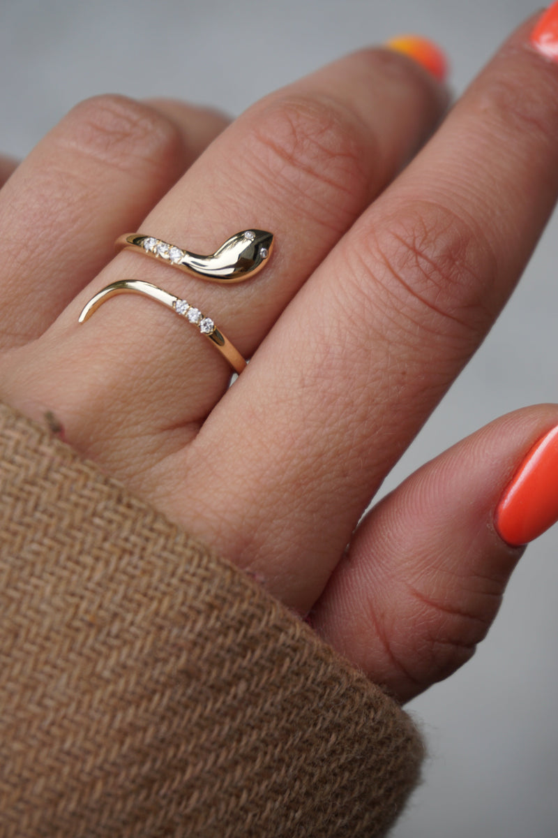 Diamond Snake Ring