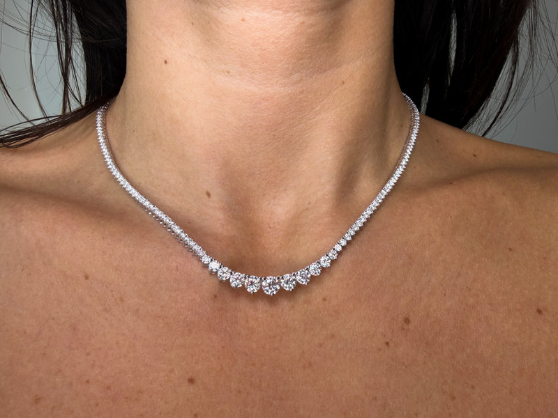 Moissanite Gradual Tennis Necklace