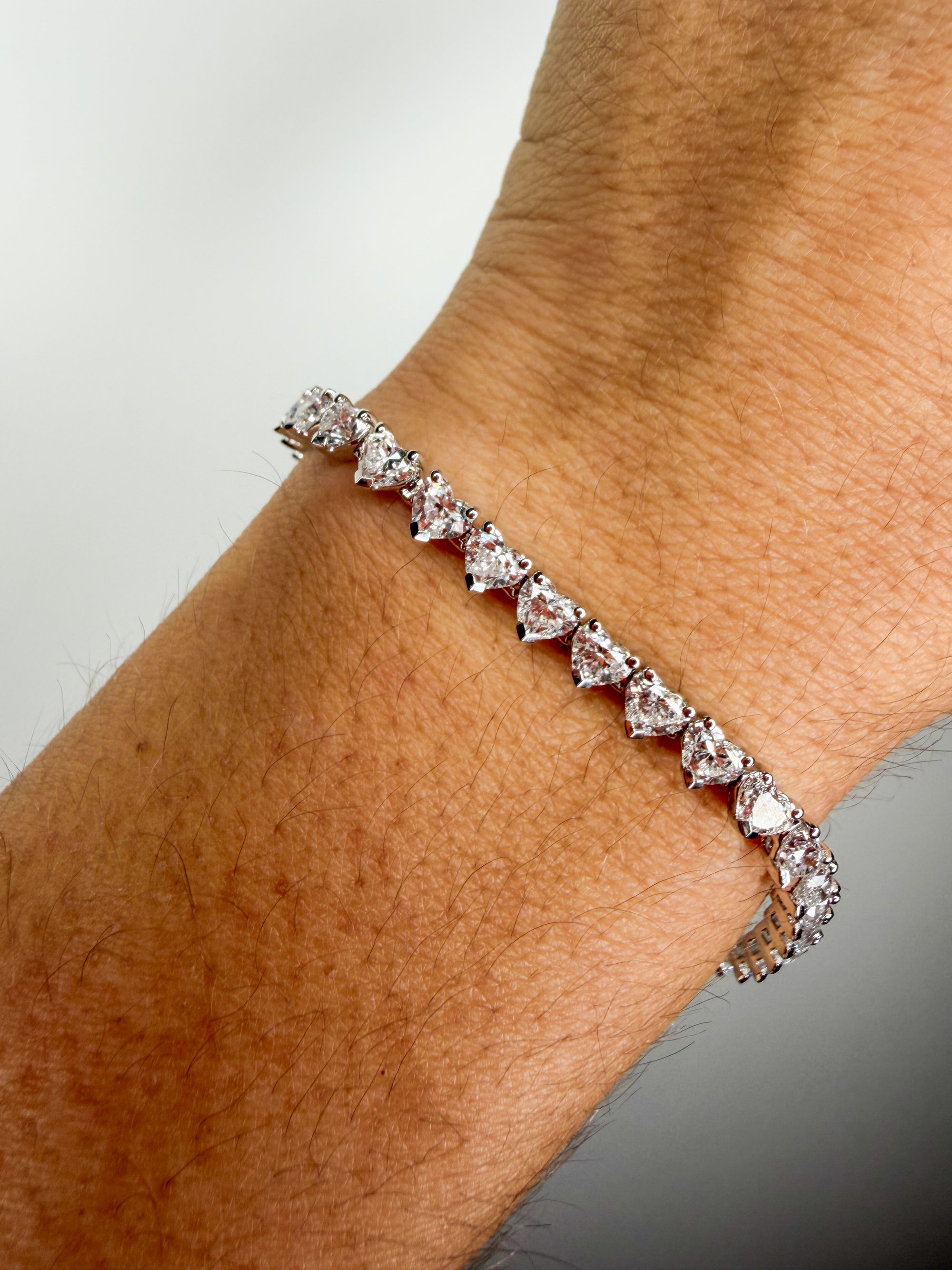 The Vertical Heart Tennis Bracelet