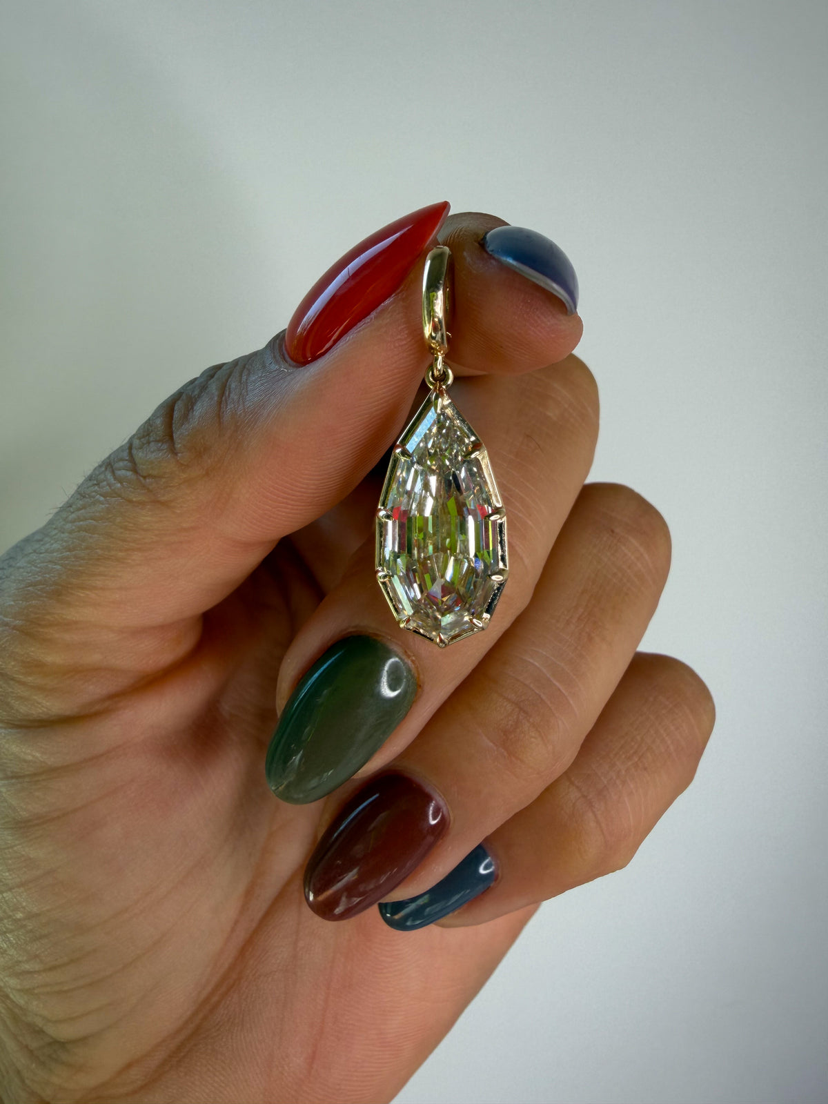 Step Cut Pear Pendant