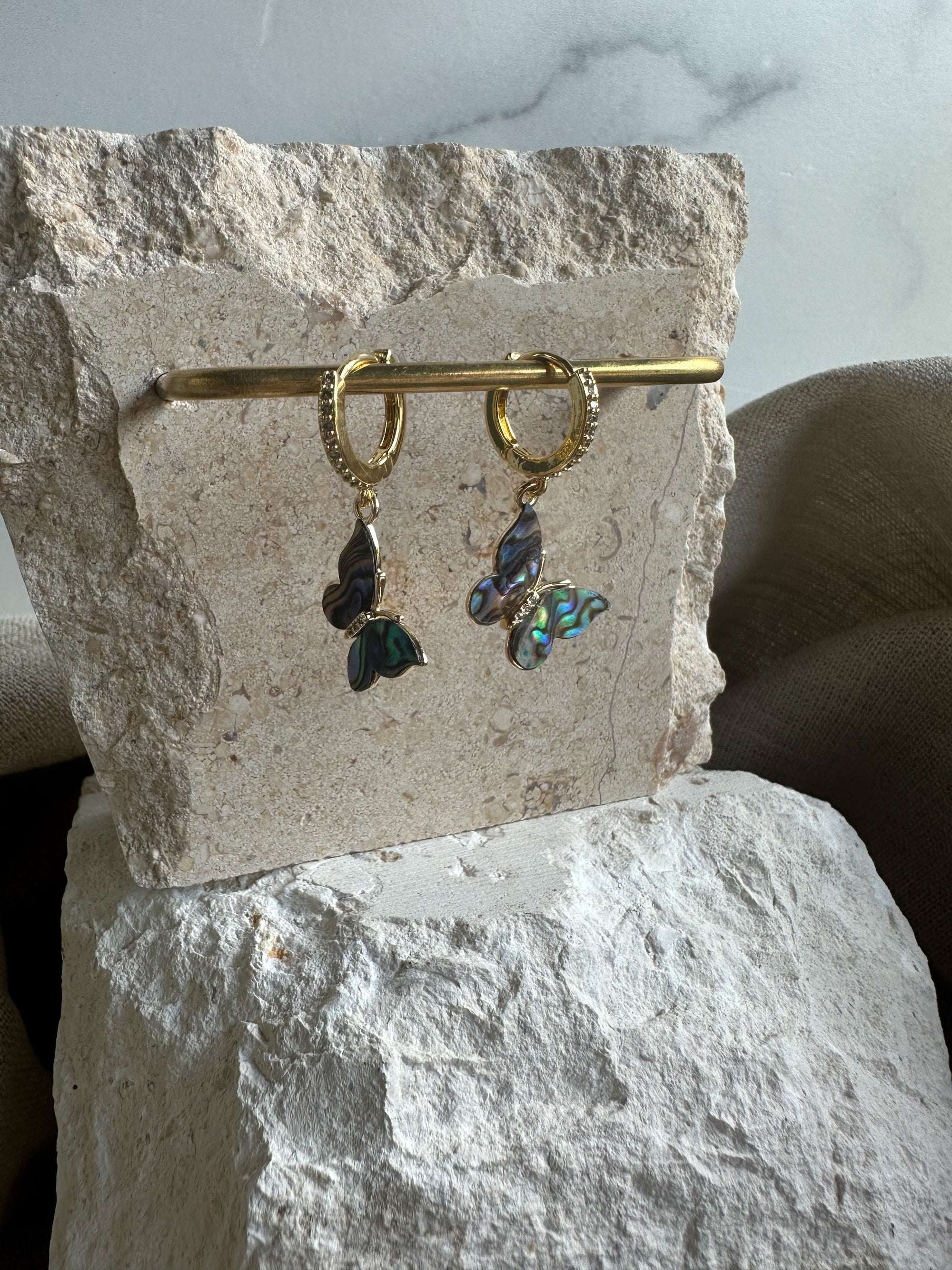 Abalone Butterfly Earrings