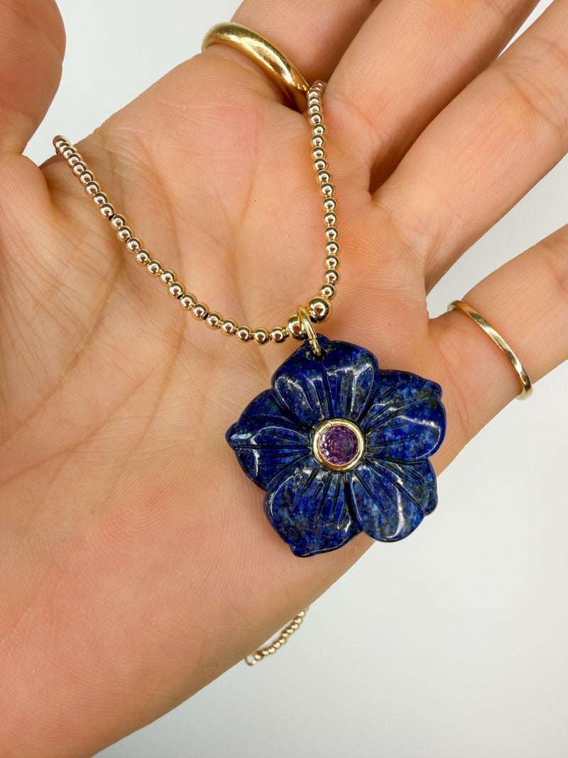 Lapis Bloom Necklace