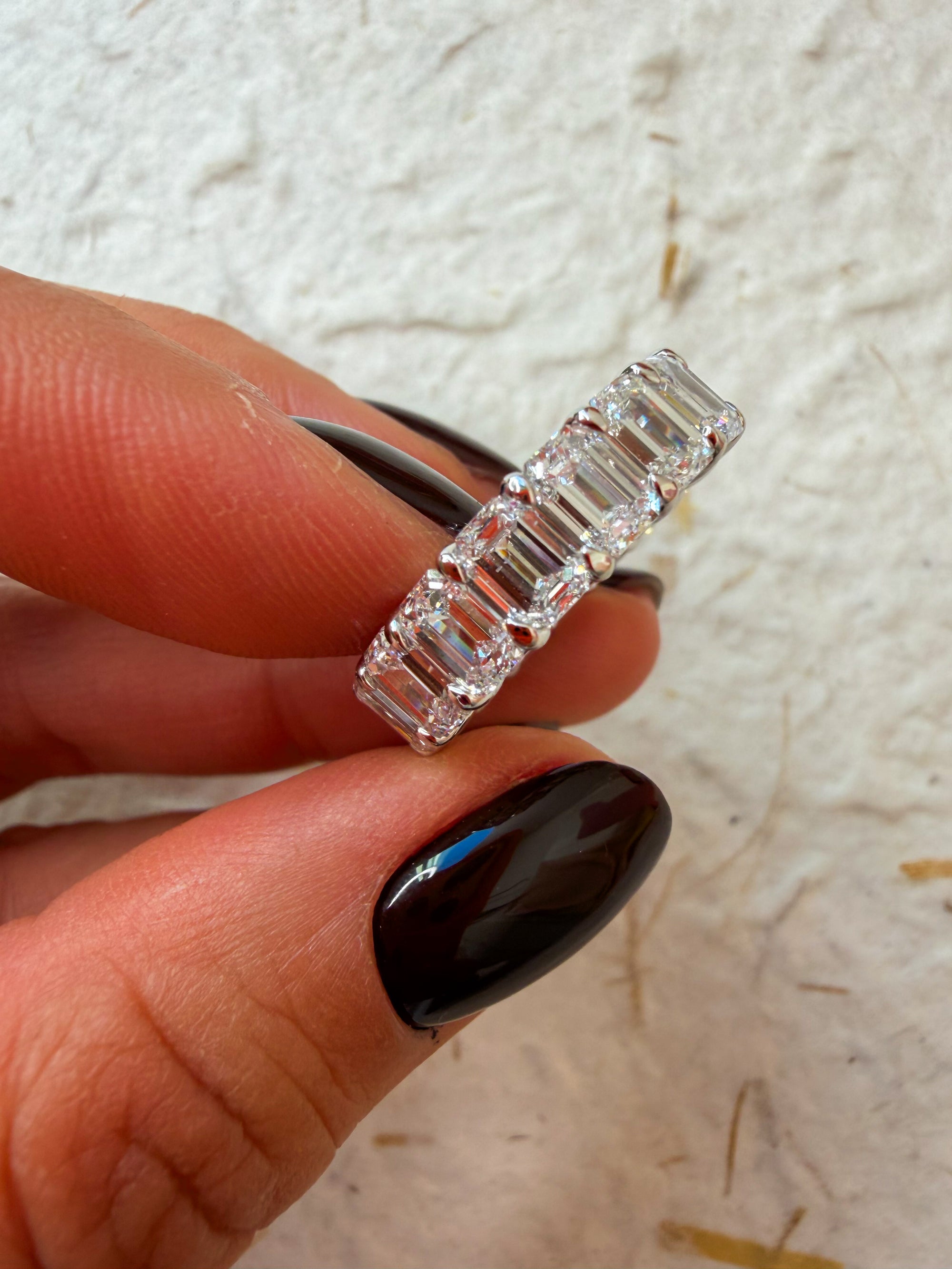 The Icon Emerald Eternity Band