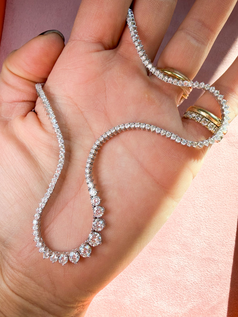 Moissanite Gradual Tennis Necklace