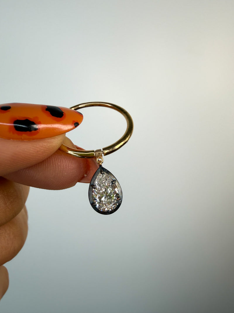 The Seraphine Pear Dangly Ring