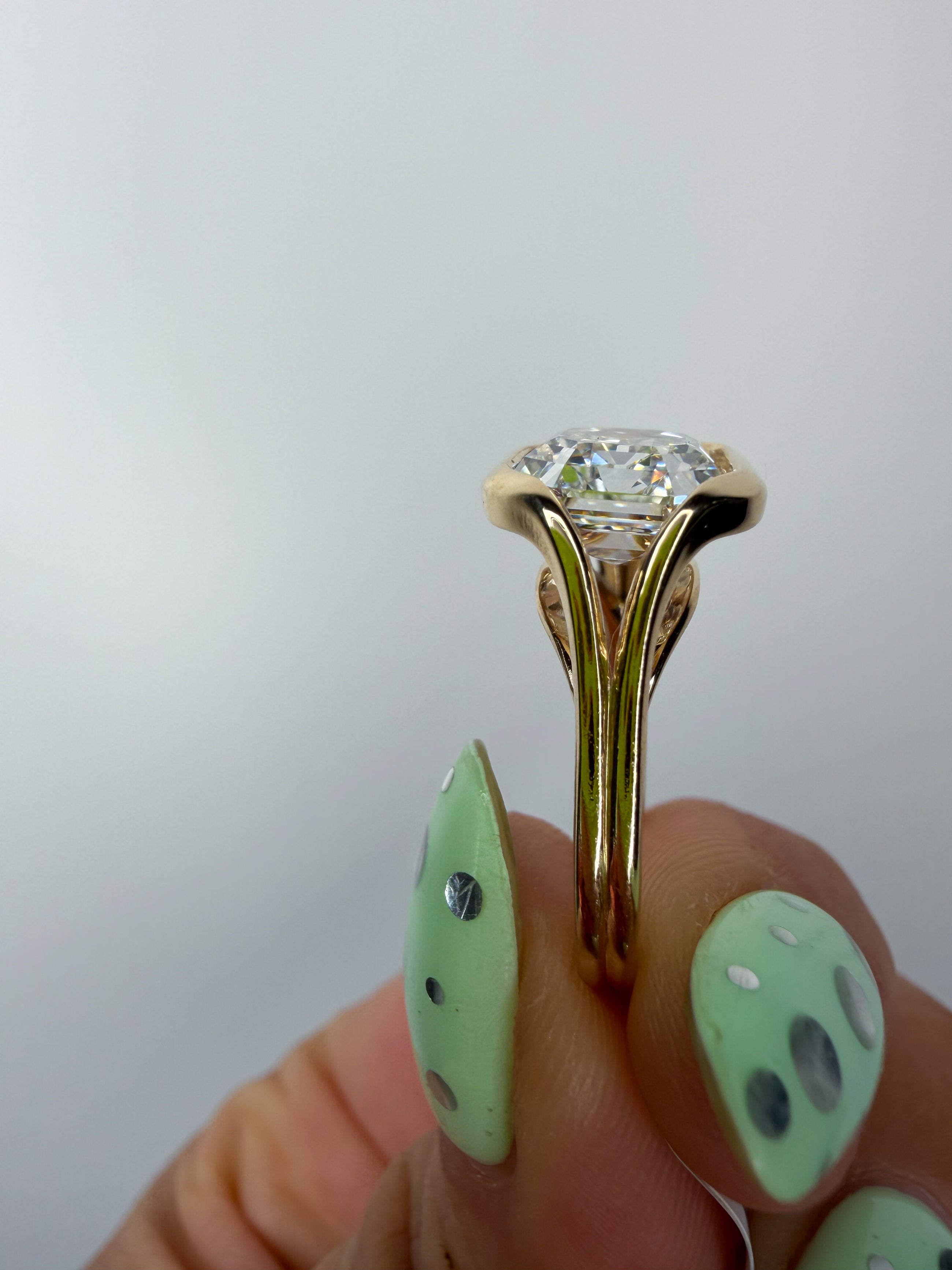 Heirloom Antique Emerald Bezel Ring