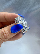 The Alternating Pear Diamond Eternity Band