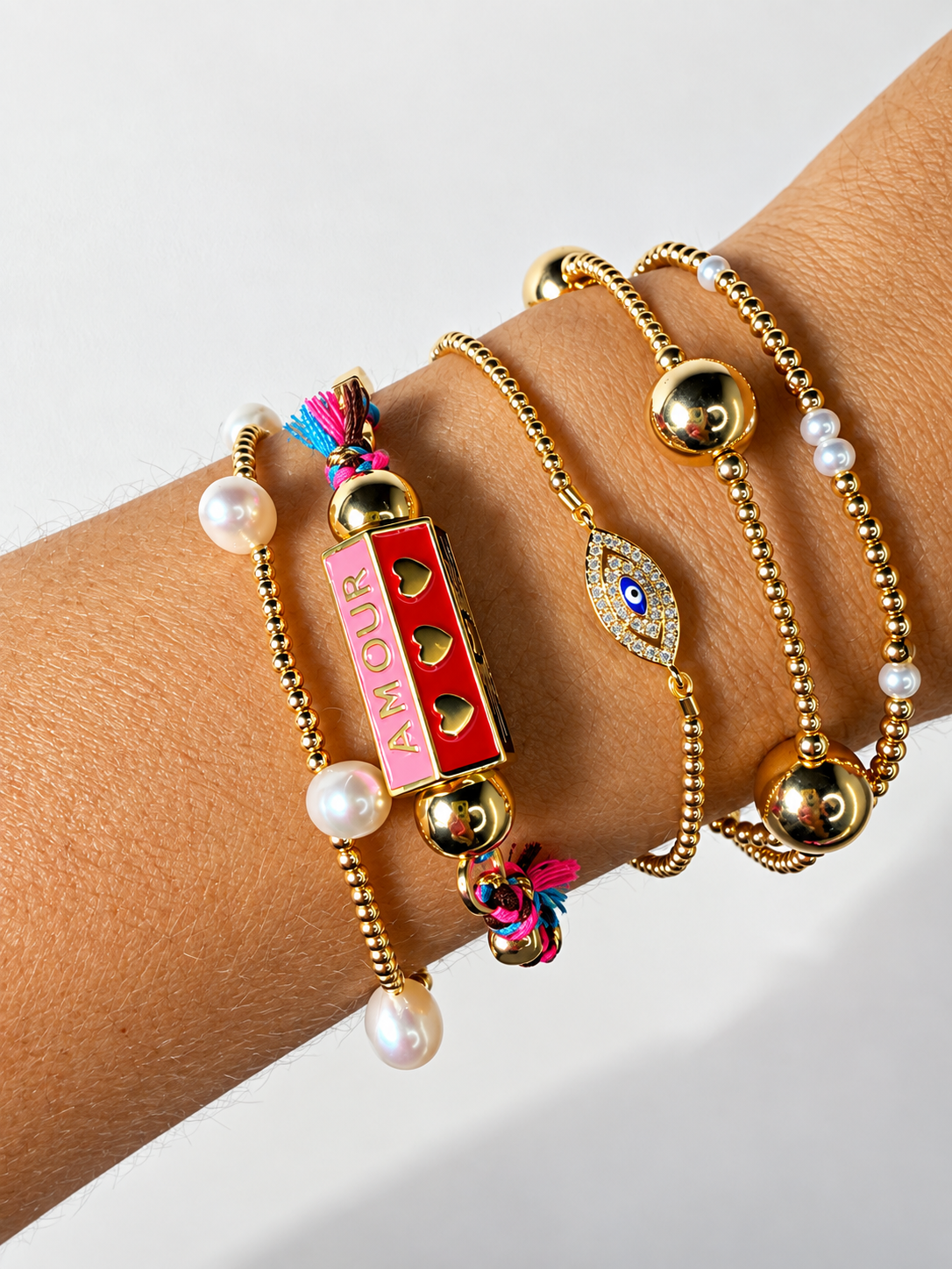 Enamel Barrel Bracelet