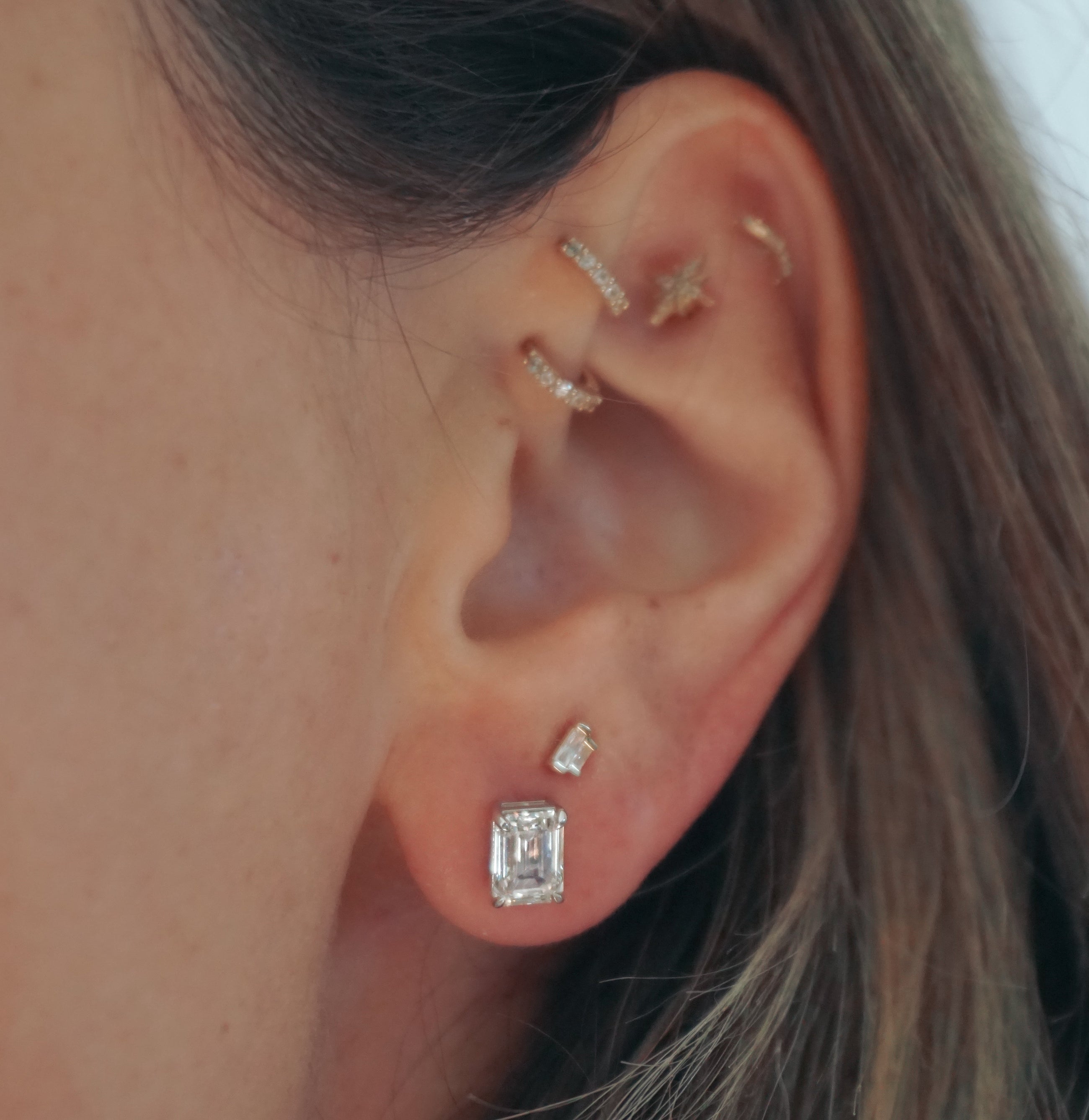 The Essentials Emerald Cut 2ctw Diamond Studs