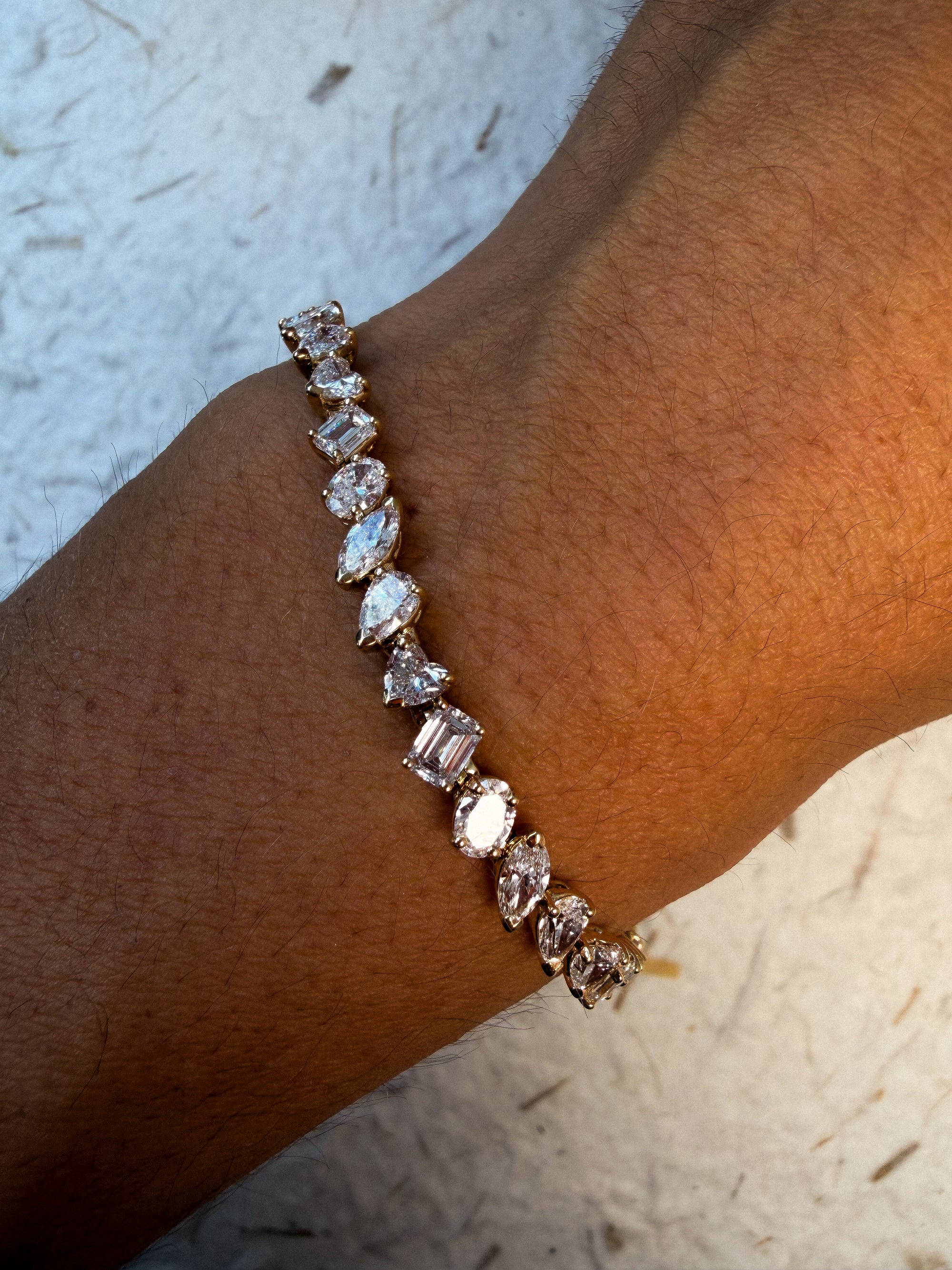 The Multi-Shape Diamond Tennis Bracelet
