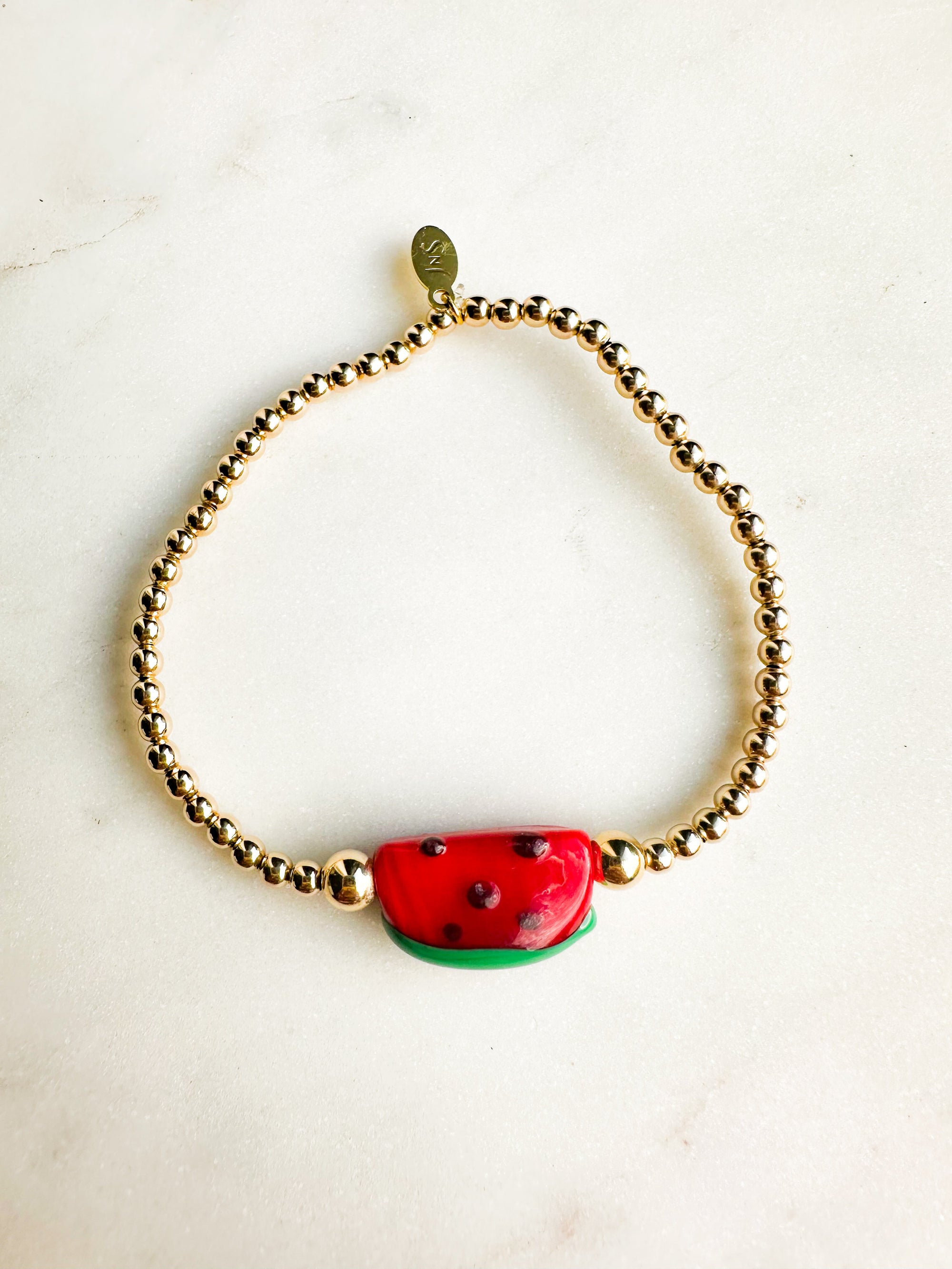 Glass Watermelon Bracelet