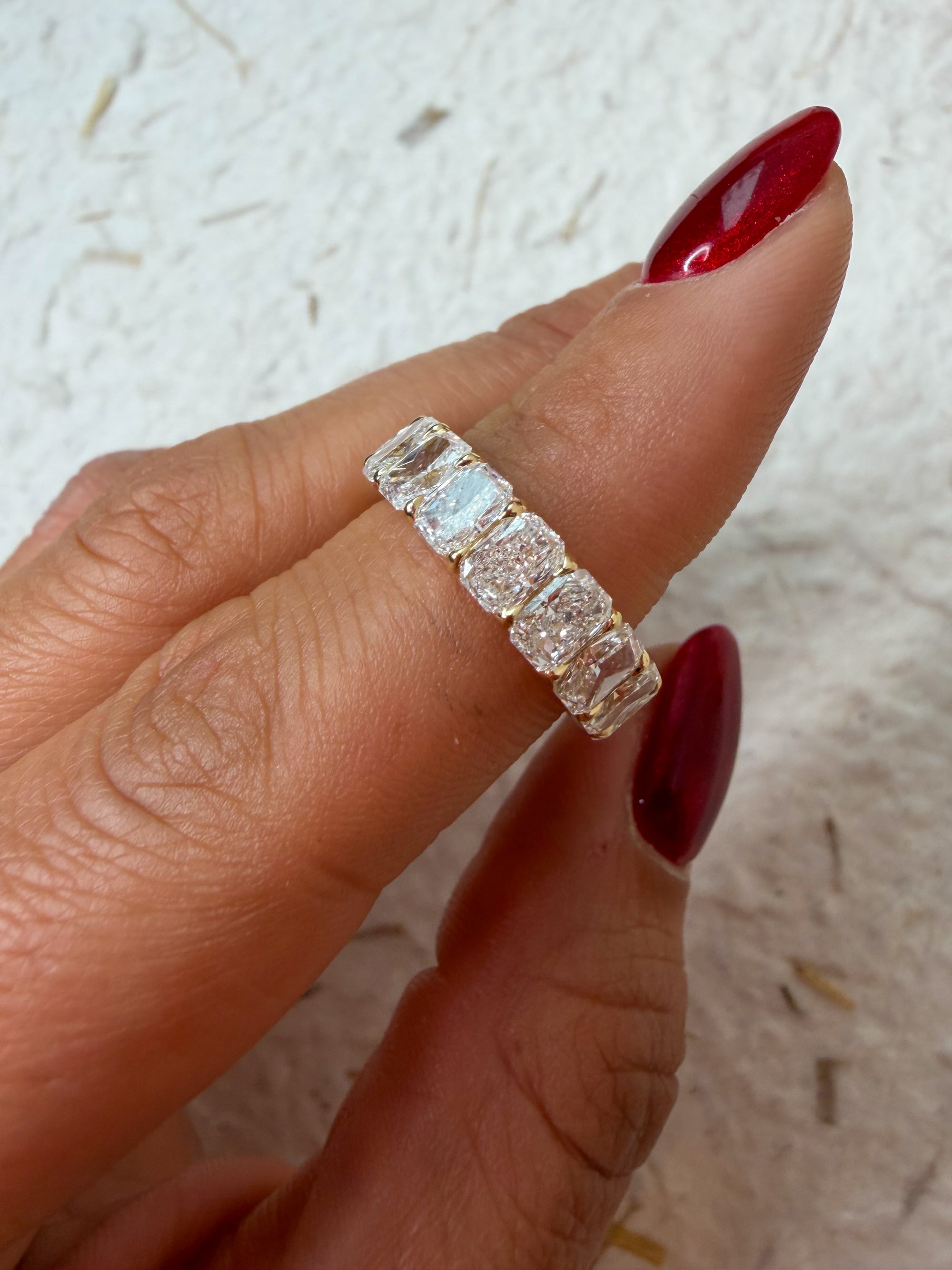 Low Profile Radiant Eternity Band