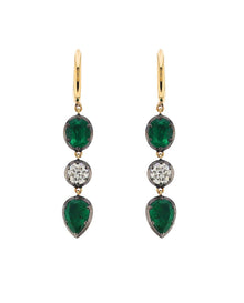 Seraphine Trio Emerald Earrings