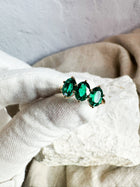 Trio Emerald Ring