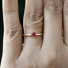 Heart Ruby Whisper Thin Solitaire Ring