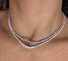 The Pink Panther Diamond Tennis Necklace