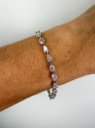 East - West Pear Tennis Bracelet