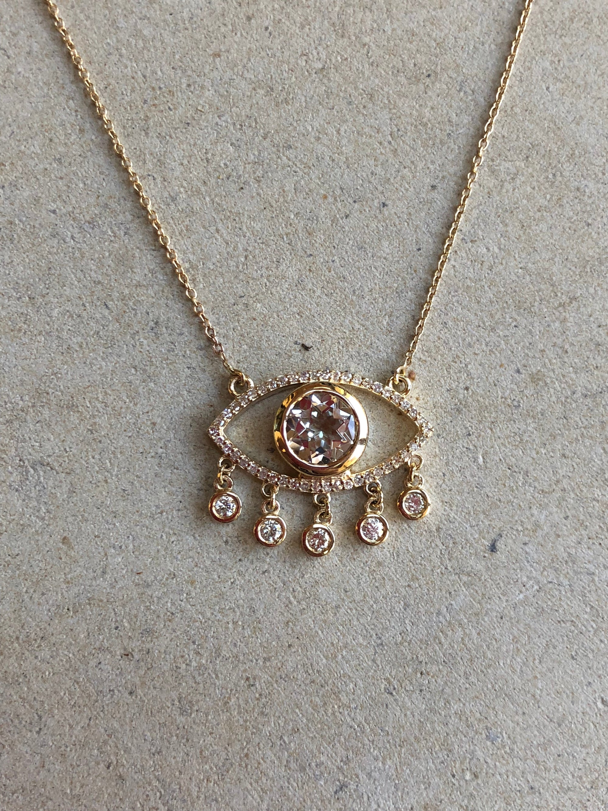 Diamond Eye Shaker Necklace