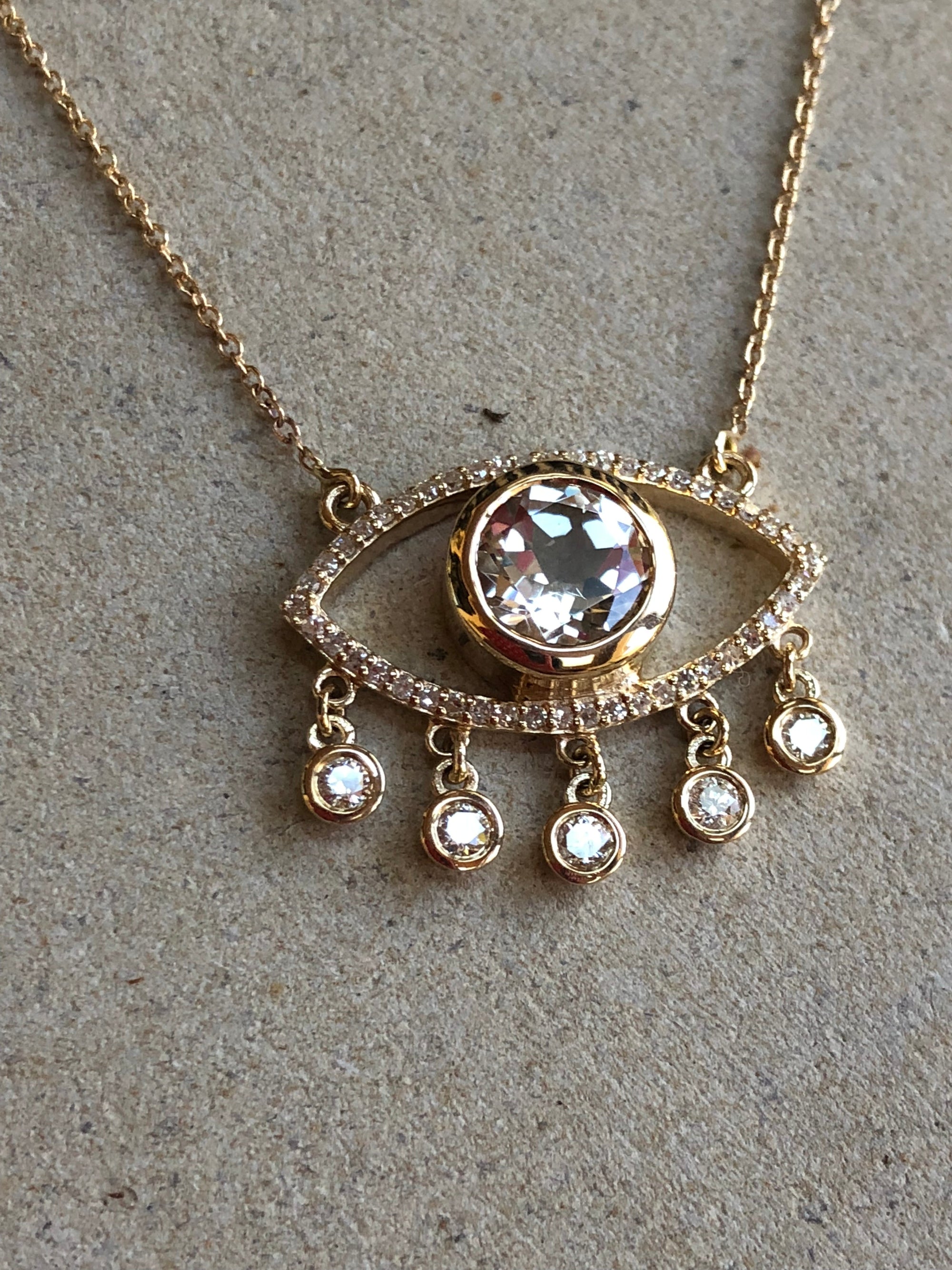 Diamond Eye Shaker Necklace